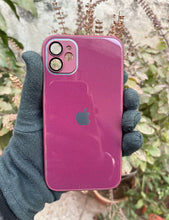 Load image into Gallery viewer, Maroon 9D glass camera lense premium case for Apple Iphone 11
