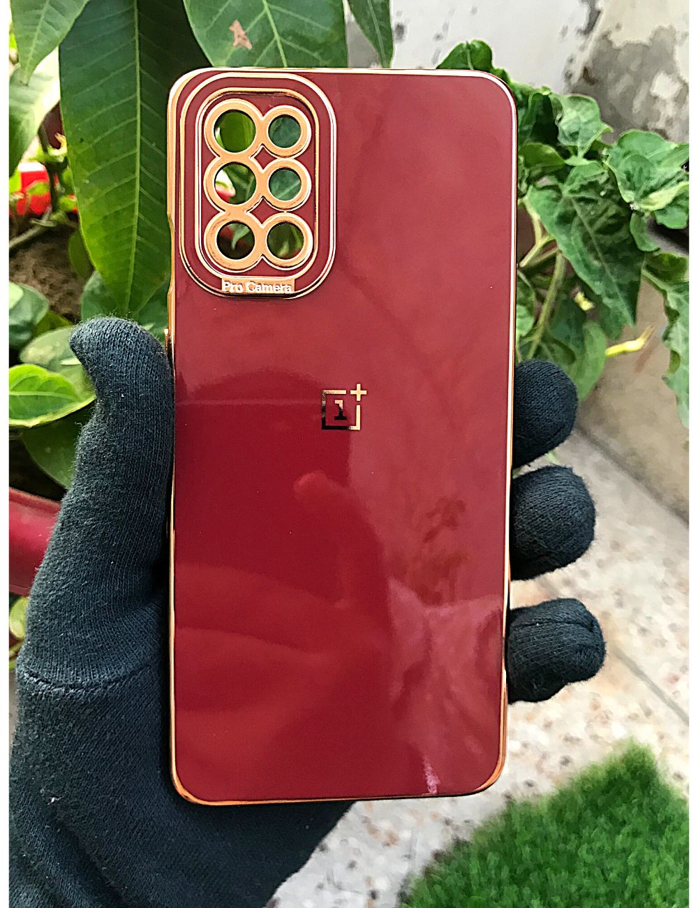 Maroon My Case chrome silicone case for OnePlus 9R