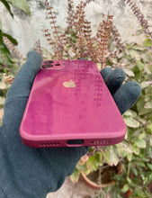 Load image into Gallery viewer, Maroon 9D glass camera lense premium case for Apple Iphone 12

