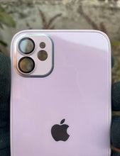 Load image into Gallery viewer, Matte Pink 9D glass camera lense premium case for Apple Iphone 11
