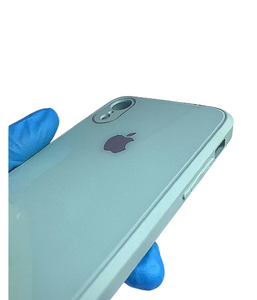 Mint Green glass camera protector premium case for Apple Iphone XR