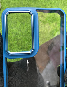 Mid Blue metal lense transparent case for OnePlus Nord 2