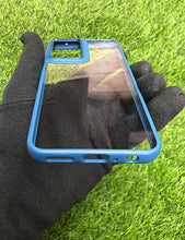 Load image into Gallery viewer, Mid Blue metal lense transparent case for OnePlus Nord 2
