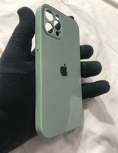 Mint Green glass camera protector premium case for Apple Iphone 12 Pro Max