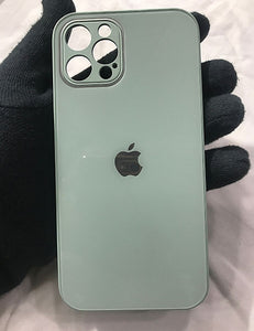 Mint Green glass camera protector premium case for Apple Iphone 12 Pro Max