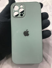 Load image into Gallery viewer, Mint Green glass camera protector premium case for Apple Iphone 12 Pro
