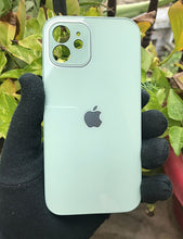 Load image into Gallery viewer, Mint Green glass camera protector premium case for Apple Iphone 11
