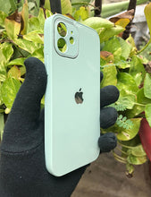Load image into Gallery viewer, Mint Green glass camera protector premium case for Apple Iphone 12
