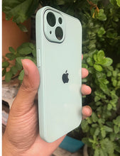 Load image into Gallery viewer, Mint Green glass camera protector premium case for Apple Iphone 13
