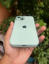 Load image into Gallery viewer, Mint Green glass camera protector premium case for Apple Iphone 13
