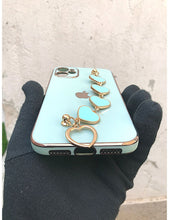 Load image into Gallery viewer, Mint Green chrome chain silicone premium case for Apple Iphone 11
