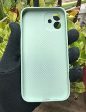 Load image into Gallery viewer, Mint Green glass camera protector premium case for Apple Iphone 11
