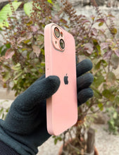 Load image into Gallery viewer, Peach 9D glass camera lense premium case for Apple Iphone 13
