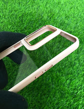 Load image into Gallery viewer, Peach metal lense transparent case for OnePlus Nord CE 2
