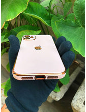 Load image into Gallery viewer, Peach 6D chrome with lense silicone case for Apple Iphone 11
