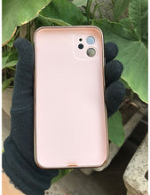 Load image into Gallery viewer, Peach 6D chrome with lense silicone case for Apple Iphone 11
