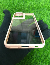 Load image into Gallery viewer, Peach metal lense transparent case for OnePlus Nord CE 2
