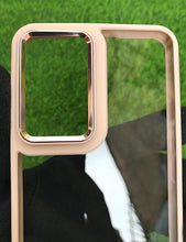 Load image into Gallery viewer, Peach metal lense transparent case for OnePlus Nord CE 2
