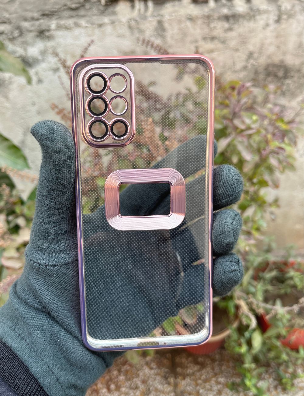 Rose Pink CD transparent case for OnePlus 8T/9R