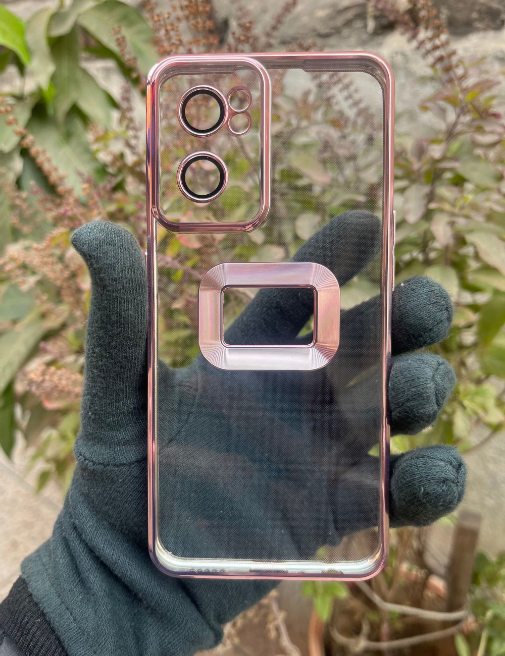 Rose Pink CD transparent case for OnePlus Nord CE 2