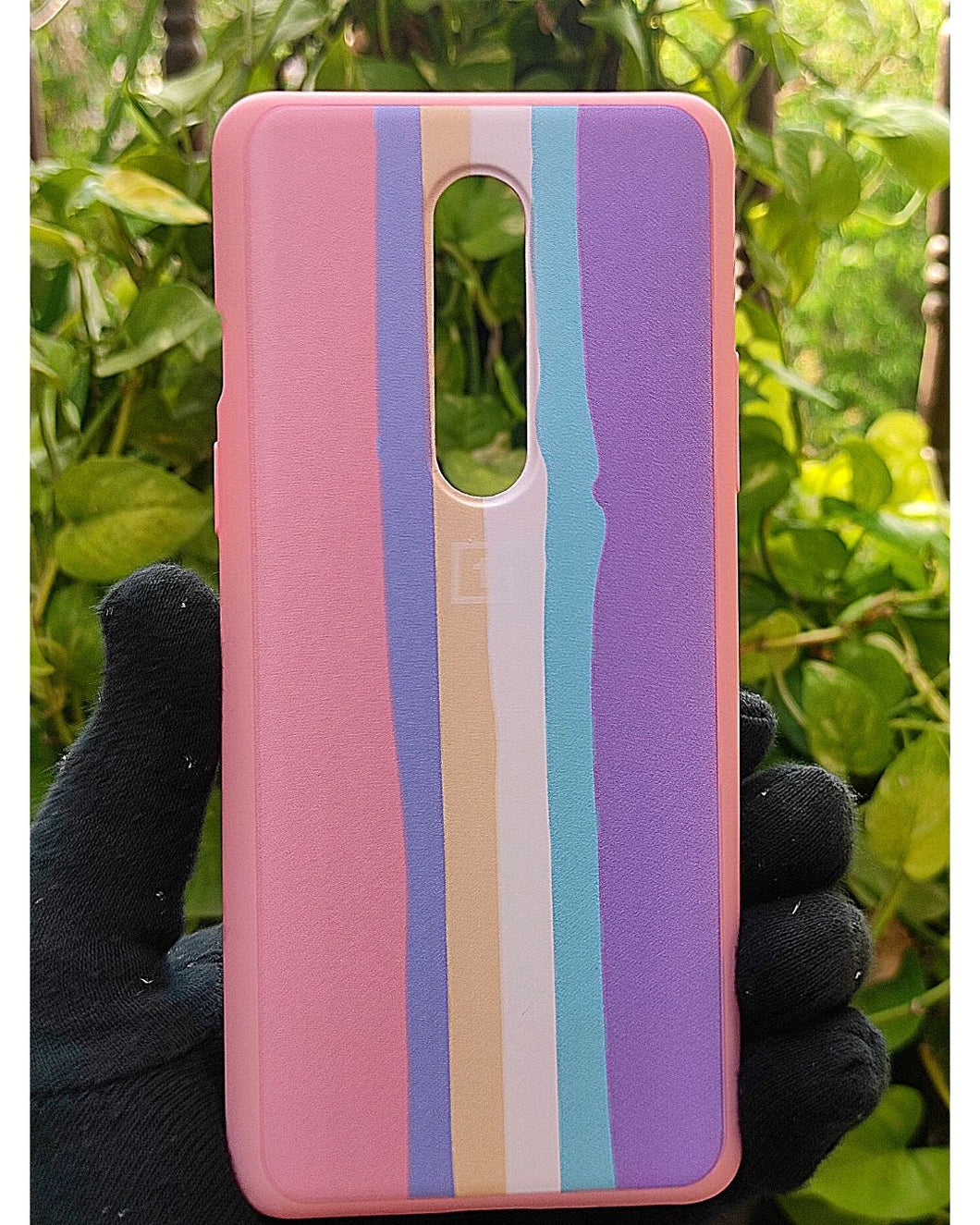Pink Rainbow silicone case for OnePlus 8