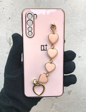 Load image into Gallery viewer, Pink chrome chain silicone premium case for OnePlus Nord
