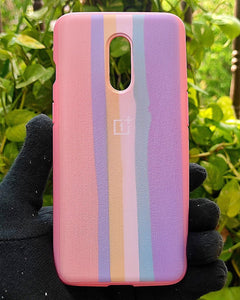 Pink Rainbow silicone case for OnePlus 7