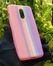 Load image into Gallery viewer, Pink Rainbow silicone case for OnePlus 7
