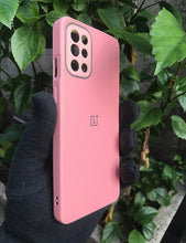 Load image into Gallery viewer, Pink glass camera protector premium case for OnePlus 9R
