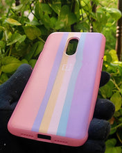 Load image into Gallery viewer, Pink Rainbow silicone case for OnePlus 7
