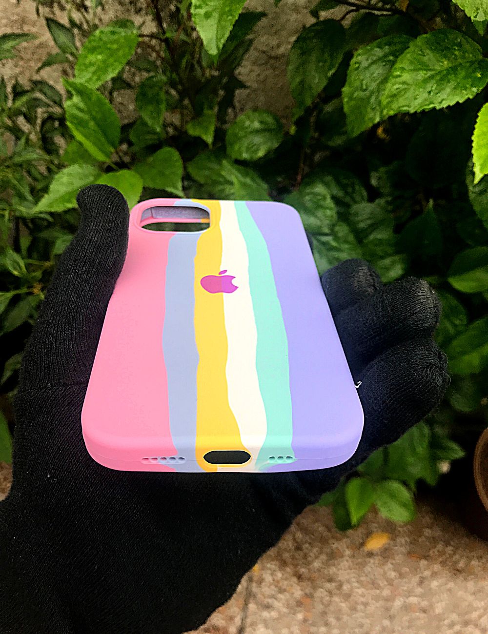 Phone Case Back Cover Rainbow Color Cover Iphone 11 Pink