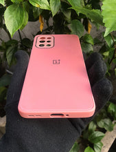 Load image into Gallery viewer, Pink glass camera protector premium case for OnePlus 9R
