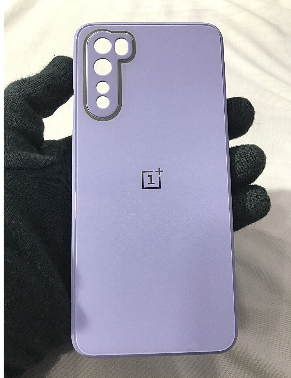 Purple glass camera protector premium case for OnePlus Nord