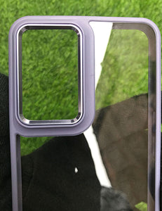 Purple metal lense transparent case for OnePlus Nord 2