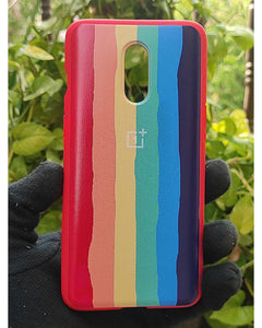 Red Rainbow silicone case for OnePlus 7