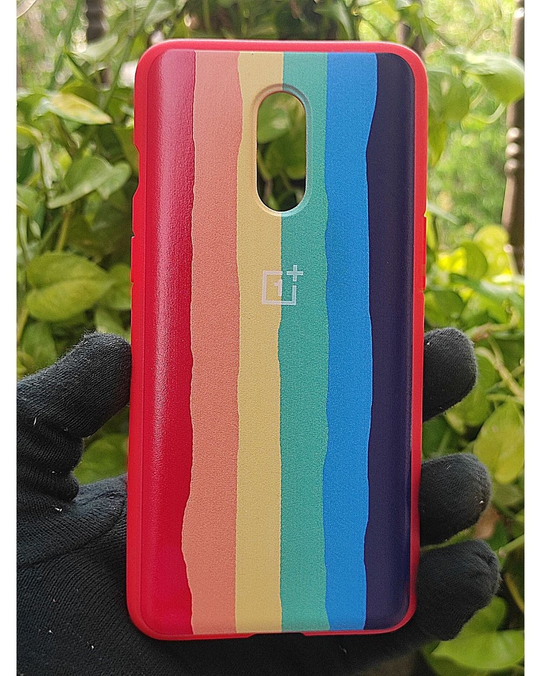 Red Rainbow silicone case for OnePlus 7