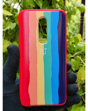 Load image into Gallery viewer, Red Rainbow silicone case for OnePlus 6
