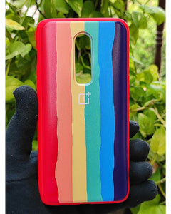 Red Rainbow silicone case for OnePlus 6