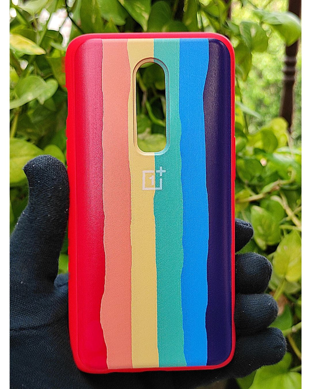 Red Rainbow silicone case for OnePlus 6