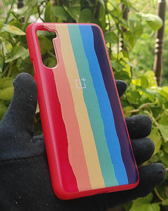 Red Rainbow silicone case for OnePlus Nord