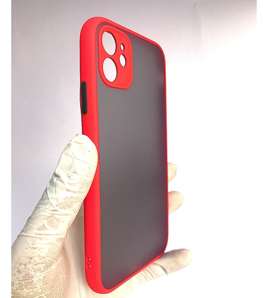 Red Camera Protector Smoke case for Apple Iphone 11