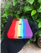 Load image into Gallery viewer, Red Rainbow Luxury silicone case for Apple Iphone 13
