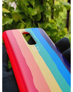 Red Rainbow silicone case for OnePlus 6