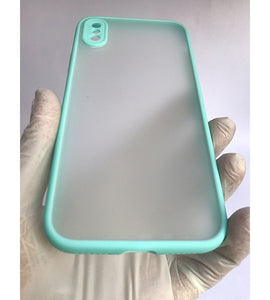 Sea Blue Camera Protector smoke case for Apple Iphone X/XS