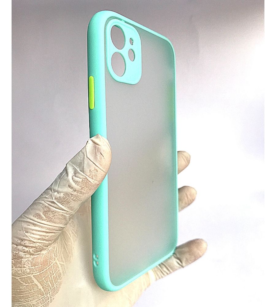 Sea Blue Camera Protector Smoke case for Apple Iphone 11