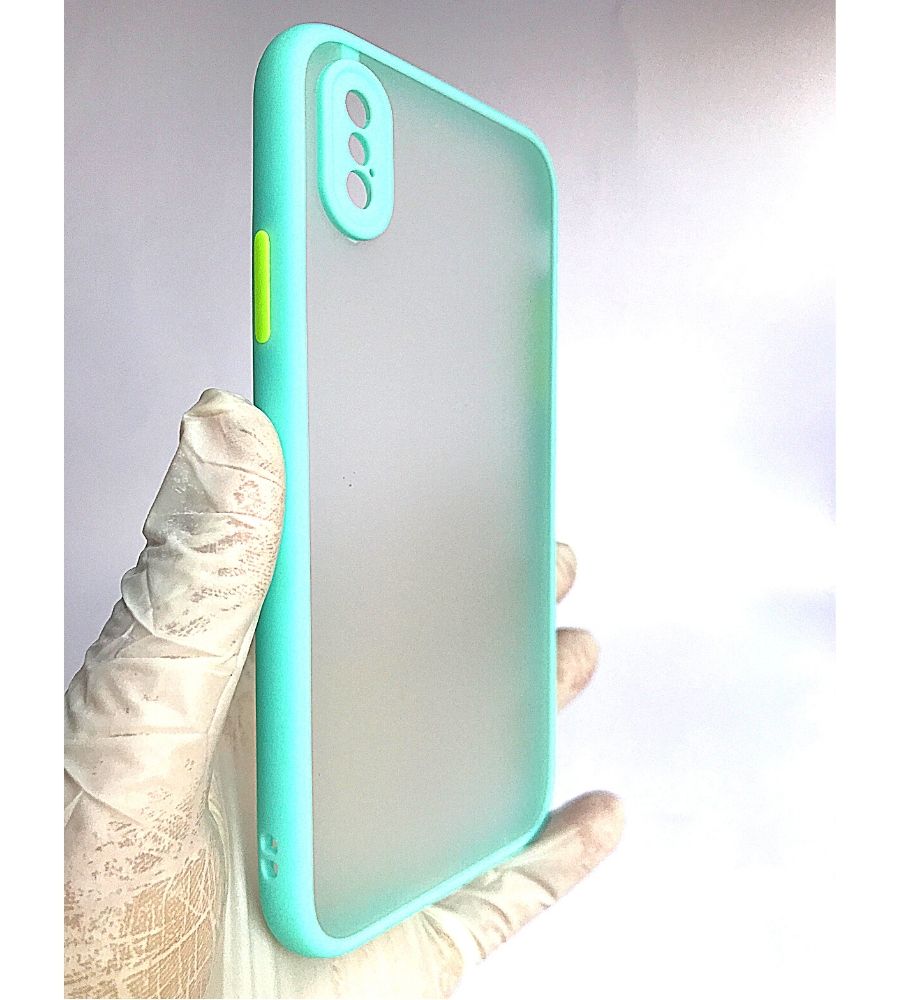 Sea Blue Camera Protector smoke case for Apple Iphone X/XS- Caselolo