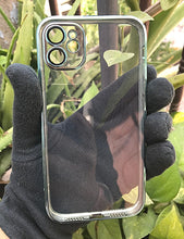Load image into Gallery viewer, Sea Green metallic chrome with lense transparent case for Apple Iphone 11

