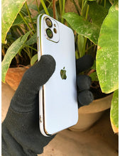 Load image into Gallery viewer, Siera Blue 6D chrome with lense silicone case for Apple Iphone 11
