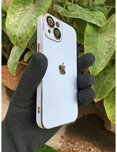 Load image into Gallery viewer, Siera Blue 6D chrome with lense silicone case for Apple Iphone 13
