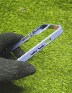 Sierra Blue metal lense transparent case for Apple Iphone 12 Pro Max